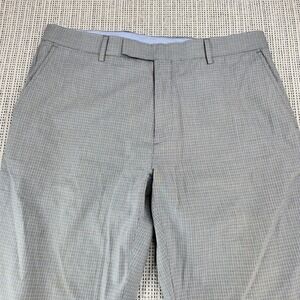 Jack Nicklaus Dress Pants Mens 34x30 Gray Check Flat Front Straight Leg Casual